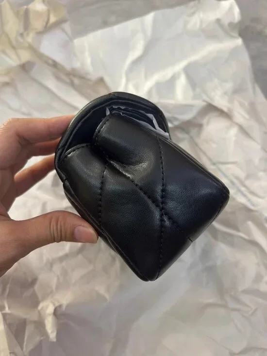 🚗🚗🚗Coach tabby shoulder bag 20 with quilting black - Picture 3 of 7